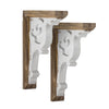 Two-Tones Wood Corbel Shelf Brackets (Set of 2)